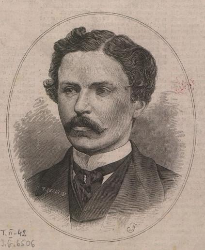Aleksander Regulski (1839-1884): Herman Fudakowski. Holzstich nach einem Foto von Karol Beyer (1818-1877). Aus: Sulimierski (SL) (Abb.); auch in Kucharz (SL).